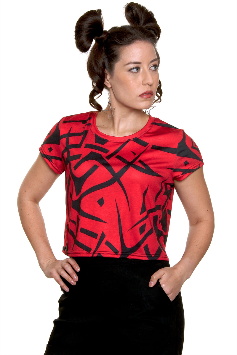 Fang Loose Crop Top